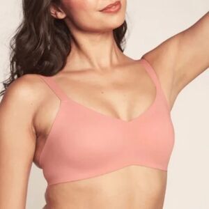 Knix Evolution V-Neck Bra in Pink, Size 2 (A6)